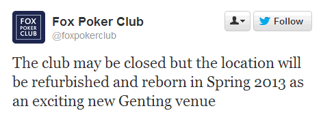 Fox Poker Club Tweet