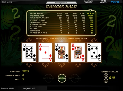 Deuces Wild Amaya Casino Software